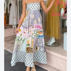 Colorful Patchwork Maxi Dress